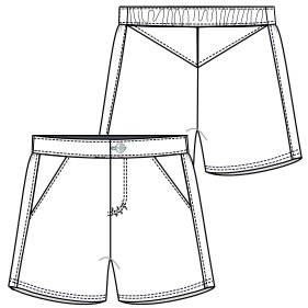 Moldes de confeccion para DAMA Shorts Shorts Tenis 647
